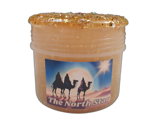 Gold Clear Slime with Glitter Sprinkle and Crystal Star Handmade in Australia
