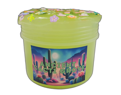 Green Clear Slime with Cactus Handmade in Australia